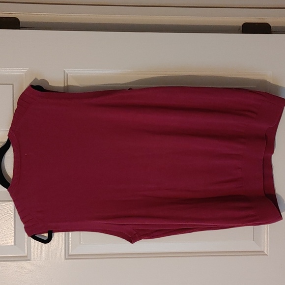 Men's XL Southern Pines Fuschia Sweater Vest 100% Cotton Cottogecore Cozy - Picture 4 of 5